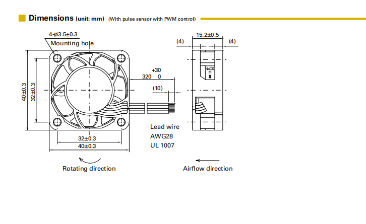 山洋SanAce 9GA0405P7C001 4015低功耗散热风扇 SANYO风机02