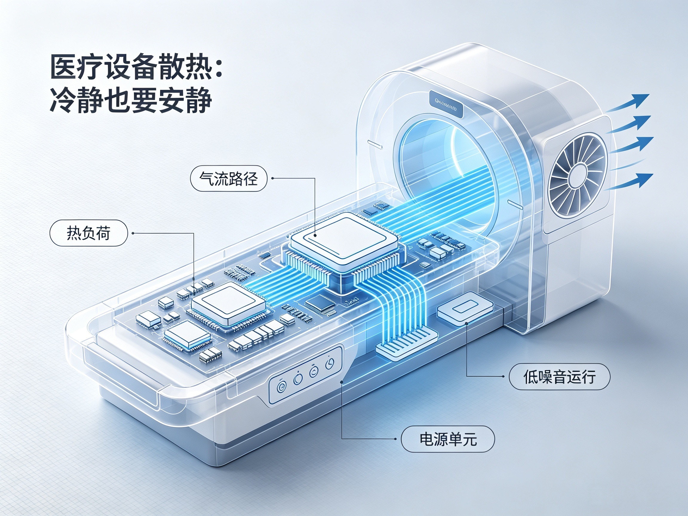 医疗影像设备如何实现静音与高效散热?01